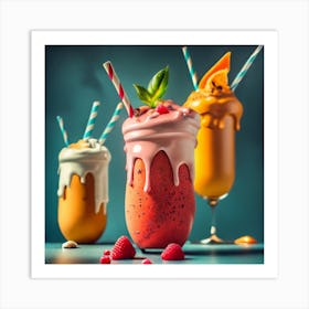 Smoothie Healthy And Vibrant Smoothie Capture Art Print