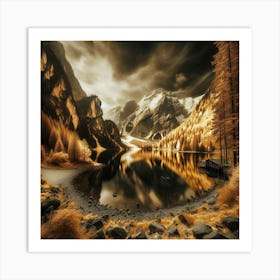 Lake In The Mountains 49 Art Print