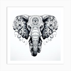Elephant Series Artjuice By Csaba Fikker 019 Art Print