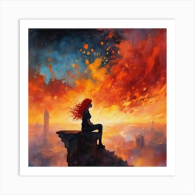 Sunset City Art Print