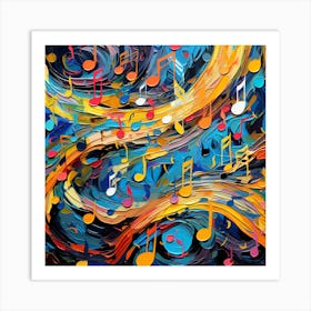 Abstract Music Painting 3 Art Print