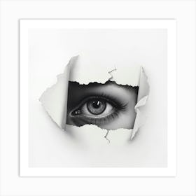 Eye Through A Hole Art Print