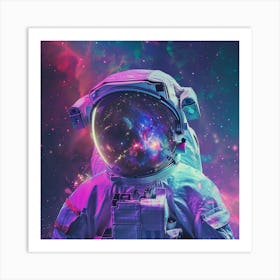 Astronaut In Space Art Print