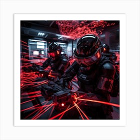 Red Lasers Art Print