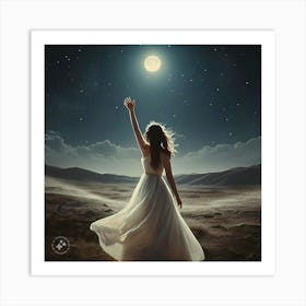 The moon Art Print