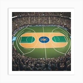 Basketball Court 21 Art Print