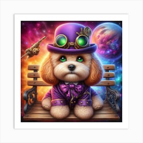 Steampunk Dog 2 Art Print