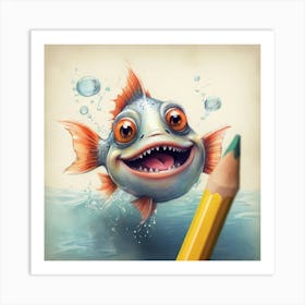 Fish Drawing 8 Art Print