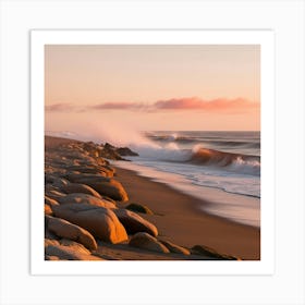 Sunrise At The Beach 1 Art Print