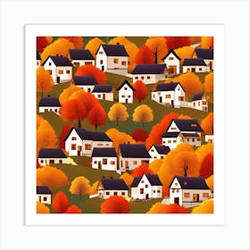 Autumn Village 22 Art Print