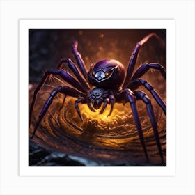 Purple Spider Art Print