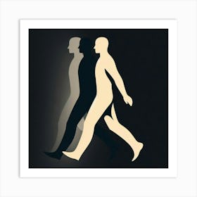 Silhouette Of A Man Walking Poster