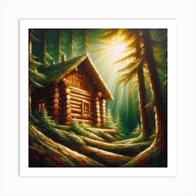 Cabin In The Woods 3 Art Print