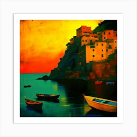 Sunset At The Bay Art Print