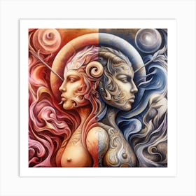 Venus And Jupiter Art Print