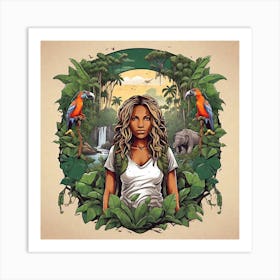 Beyonce In The Jungle Art Print