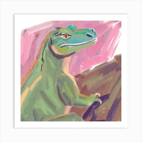 Komodo Dragon Lizard 06 Art Print