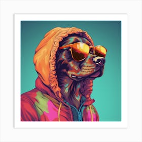 Dog In Sunglasses 1 Art Print