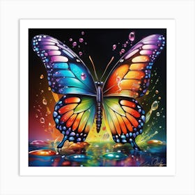 Rainbow Butterfly Art Print