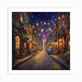 City At Night Art Print