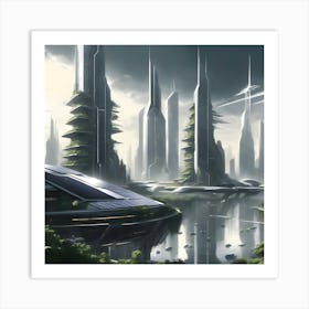 Futuristic City 2 Art Print