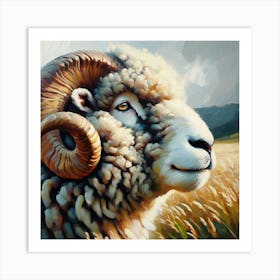 Suffolk Ram Art Print