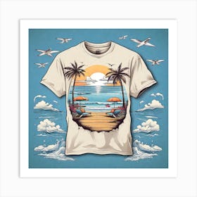 Beach T-Shirt Art Print