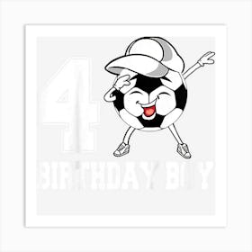 Kids 3 Year Old Gifts Dabbing Soccer 3rd Birthday Boyns Art Print