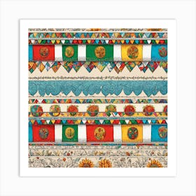 Mexican Flag 25 Art Print