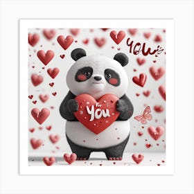 Panda for you Art Print