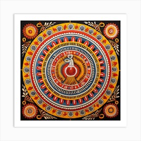 Indian Painting, Indian Art, Indian Paintings, Indian Paintings, Indian Paintings, Madhubani Painting Indian Traditional Style Art Print
