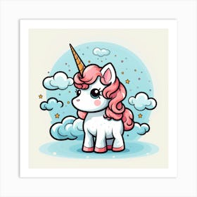 Cute Unicorn 439 Art Print