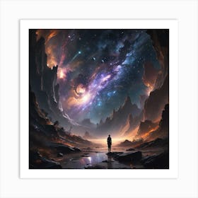 Incorporate Elements That Evoke The Mystery And Wonder Of The Universe Ethereal Light Beams Shimmeri 2526549415 Art Print