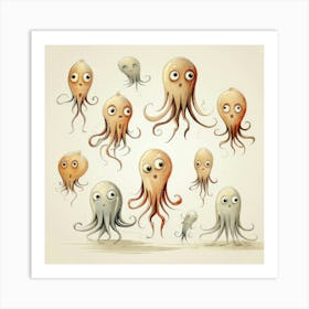 Squids Cartoon 2 Poster