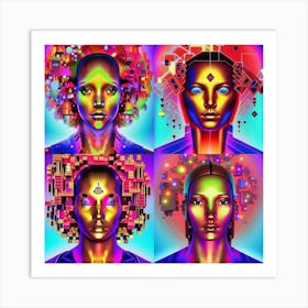 Woman'S Face 1 Art Print