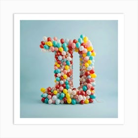 Balloon Letter D Art Print