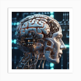 Cyborg Head 57 Art Print