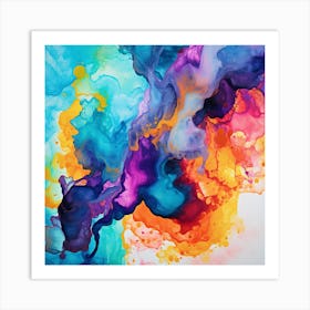 Abstract Watercolor Painting 6 Art Print