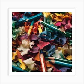 Colorful Pencils Art Print