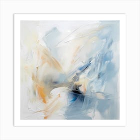 AI Blush of Blue Whispers Art Print