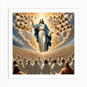 Jesus In Heaven 1 Art Print