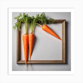 Carrots In A Frame 30 Art Print