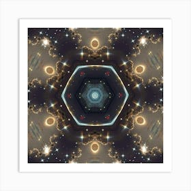 Moon Kaleidoscope Art Print