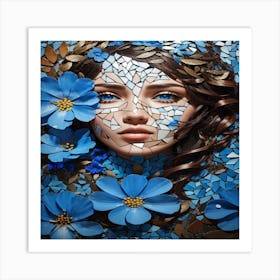 A Picture Of A Beautiful Womans Face Emerging F 0 Art Print