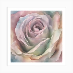 Pastel Rose 1 Art Print