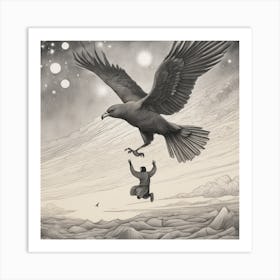 Eagle In Flight Art Print