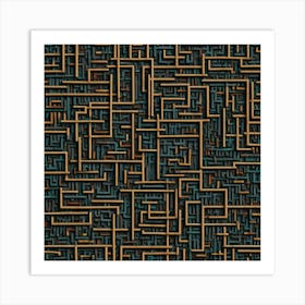 Maze Pattern 1 Art Print