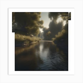 River In The Woods 22 Art Print