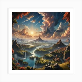 Fantasy Landscape Painting 5 Art Print