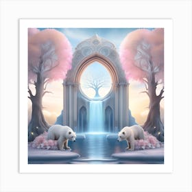 Polar Bears In The Forest Art Print